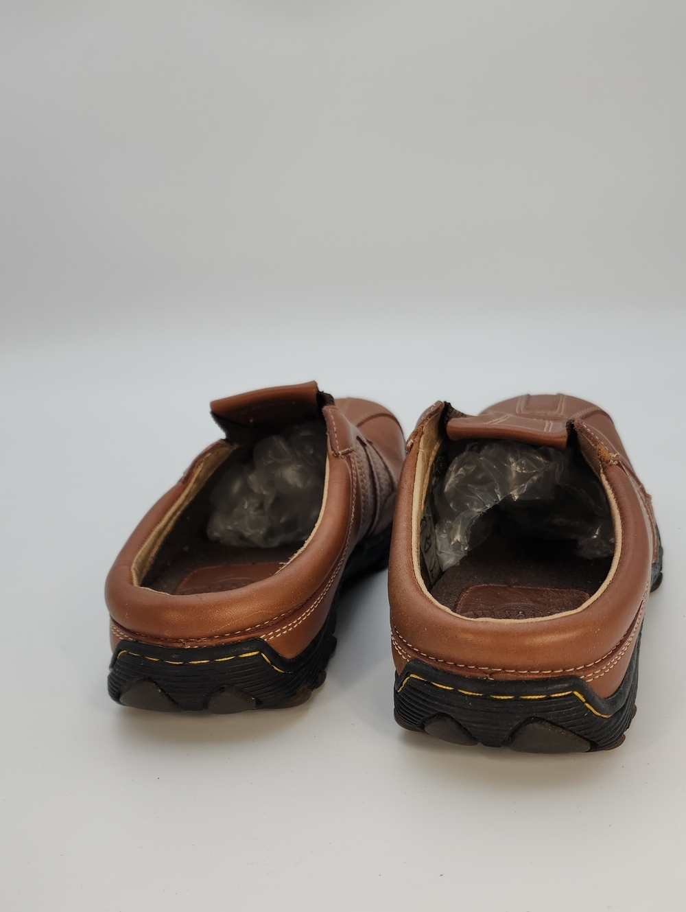 Dr. Martens 8B02 Brown Leather Square Toe Clog Mules 38/7  Y2K Grung - Picture 4 of 13